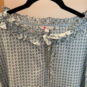Boden - Amanda ruffled neckline short sleeve blouse 18